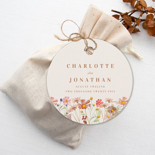 Boho Herfst Bloemen bruiloft Dank u Bedankjes Labels