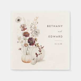 Boho Herfst Bloemen Pompoen bruiloft Servet