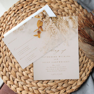 Boho Herfst Bloemen RSVP Kaart