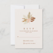 Boho Herfst Bloemen Rustieke Bruiloft RSVP (Voorkant)