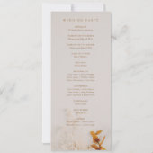 Boho Herfst Bloemen Wedding Programma (Achterkant)