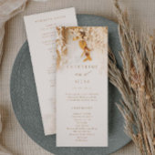Boho Herfst Bloemen Wedding Programma