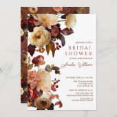 Boho herfst bloemenbruids douche uitnodiging (Voorkant / Achterkant)