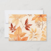 Boho herfst bloemige bruids douche Bedankkaart (Achterkant)