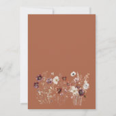 Boho herfst bloemige bruiloft save the date (Achterkant)
