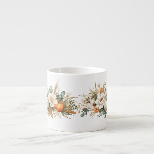 Boho herfst bloemstuk espresso kop (Voorkant)