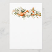 Boho herfst bloemstuk menu (Achterkant)