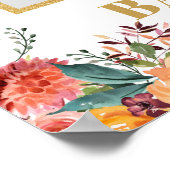 Boho herfst blos oranje bloem fotoprops poster (Hoek)