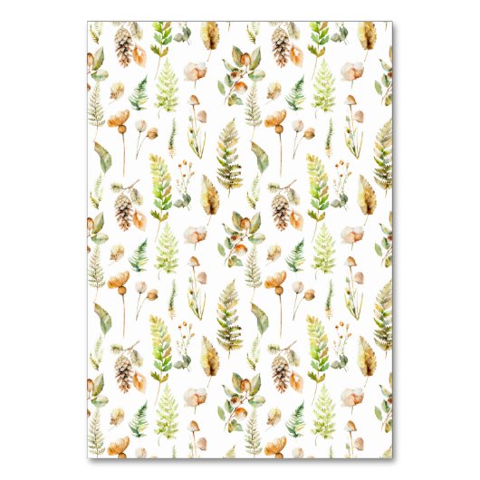 Boho Herfst Bos Branches Trouwtafel nummers Kaart (Achterkant)