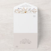 Boho Herfst Botanical All in One Wedding Invite All In One Uitnodiging (Buitenkant)