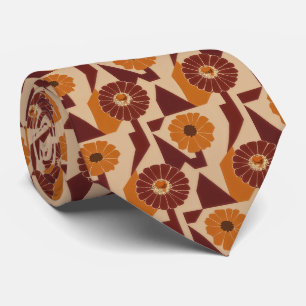 Boho Herfst Botanisch Bloemmotief Stropdas