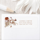 Boho-herfst bruiloft retouradreslabel etiket (Insitu)