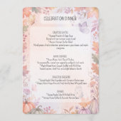 Boho Herfst Feest Menu (Achterkant)