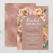 Boho Herfst Floral Bridal Brunch  Kaart (Voorkant / Achterkant)
