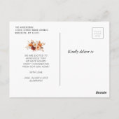 Boho herfst floral Nieuw adres Briefkaart (Achterkant)