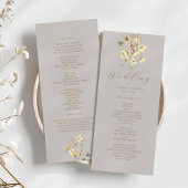 Boho Herfst Floral Wedding Ceremony Programma