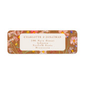 Boho Herfst Floral Wedding Etiket (Voorkant)