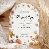 Boho Herfst Floral Wedding Kaart