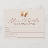 Boho Herfst Flowers Advies en Wensen Informatiekaartje (Voorkant)