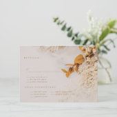 Boho Herfst Flowers RSVP-kaart Kaart (Staand voorkant)