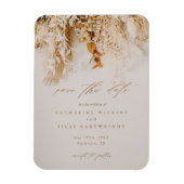 Boho Herfst Flowers Weddenschap Save the Date Magneet (Verticaal)