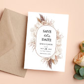 Boho Herfst Flowers Wedding Save The Date Kaart