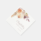 Boho Herfst Foliage Rozen Vrijgezellenfeest Servet (Hoek)