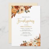 Boho herfst Friendsgiving Kaart (Voorkant / Achterkant)