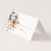 Boho Herfst Gedroogde Bloemen | Plaatskortje Kaart (Voorkant)