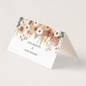 Boho Herfst Gedroogde Bloemen | Plaatskortje Kaart (Achterkant)