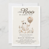 Boho Herfst Ghost Floral Halloween Baby shower Kaart (Voorkant)