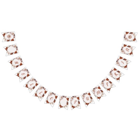 Boho herfst Hallo pompoen Vlaggetjes (Alle)