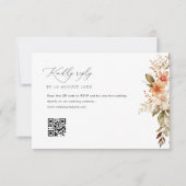 Boho Herfst herfst Bloemen bruiloft RSVP kaart (Voorkant)