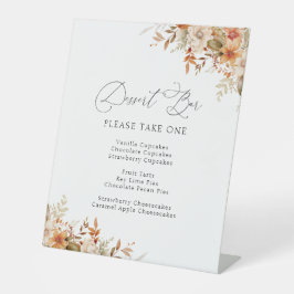 Boho Herfst herfst Bloemen Dessert Bar Teken Reclamebord Met Voetstuk