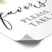 Boho Herfst herfst Bloemen Favorieten Teken Poster (Hoek)