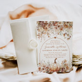 Boho Herfst in liefde Wildflower Baby shower Kaart