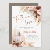 Boho Herfst in Love Bridal Shower Invitation Kaart (Voorkant / Achterkant)