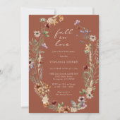Boho Herfst in Love Bridal Shower Uitnodiging (Voorkant)