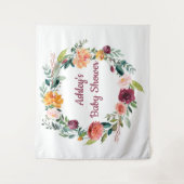 Boho Herfst in Love Chic Autumn Baby shower Backdr Wandkleed (Voorkant)