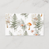 Boho herfst kleine paddenstoel luier loterij ticke informatiekaartje (Achterkant)