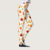 Boho Herfst Leave Pattern Autumn's Beauty met stij Leggings (Rechts)