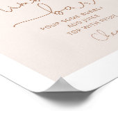 Boho herfst mimosa bar sign poster (Hoek)