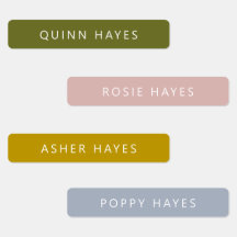 Boho Herfst Naam Labels