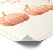 Boho Herfst Polka Dot Pumpkins Baby shower gunst Poster (Hoek)