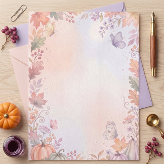 Boho Herfst Pompoen Aangepaste Briefhoofd