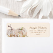 Boho Herfst pompoen Baby shower Etiket (Insitu)