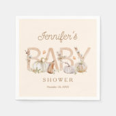 Boho Herfst pompoen Baby shower Servet (Voorkant)