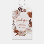 Boho herfst pompoen bedankkaartje cadeaulabel (Voorkant)