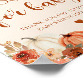 Boho Herfst Pompoen Boeken voor Baby Baby shower T Poster (Hoek)