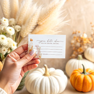 Boho Herfst Pompoen Datum Nachtideeën Informatiekaartje